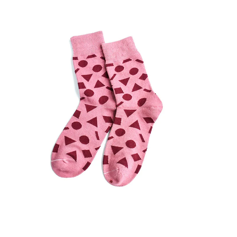 pink colour Веселые носки для мужчин и женщин; забавные носки с рисунками животных; подарок на свадьбу; дышащие носки из чесаного хлопка; нейтральные носки; Eur36-43 - Цвет: pink colour