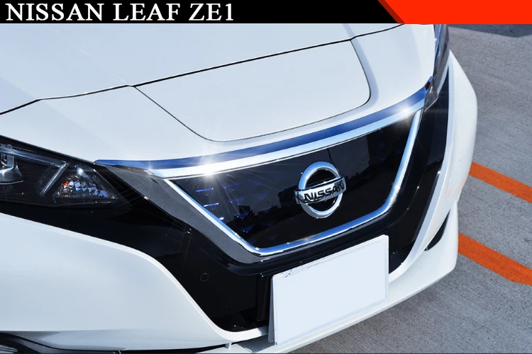 Для Nissan Leaf ZE1 1 шт. автомобильное декоративное покрытие ABS Хром передний двигатель машина решетка Накладка на капот крышка отделка лампы