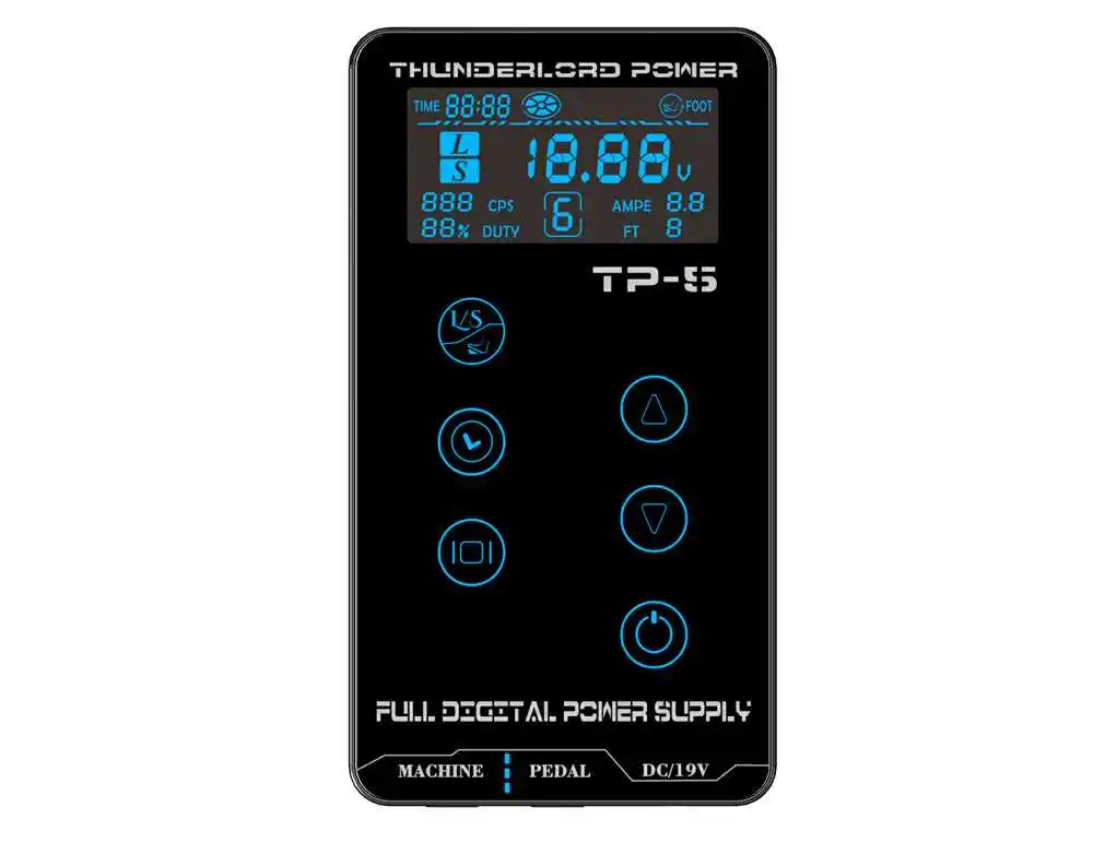 Blue Сенсорный экран TP-5 тату блок питания hp-2 Обновление интеллектуальный цифровой ЖК двойной тату источник питания набор 4 цвета - Цвет: Blue