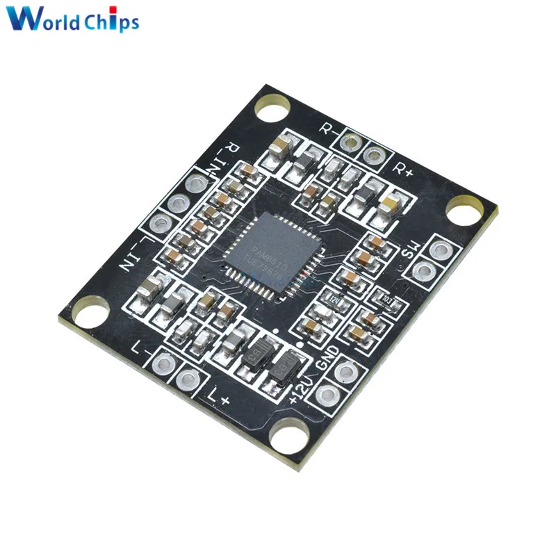 

5PCS PAM8610 digital power amplifier board 2 x15w dual channel stereo mini class D power amplifier board