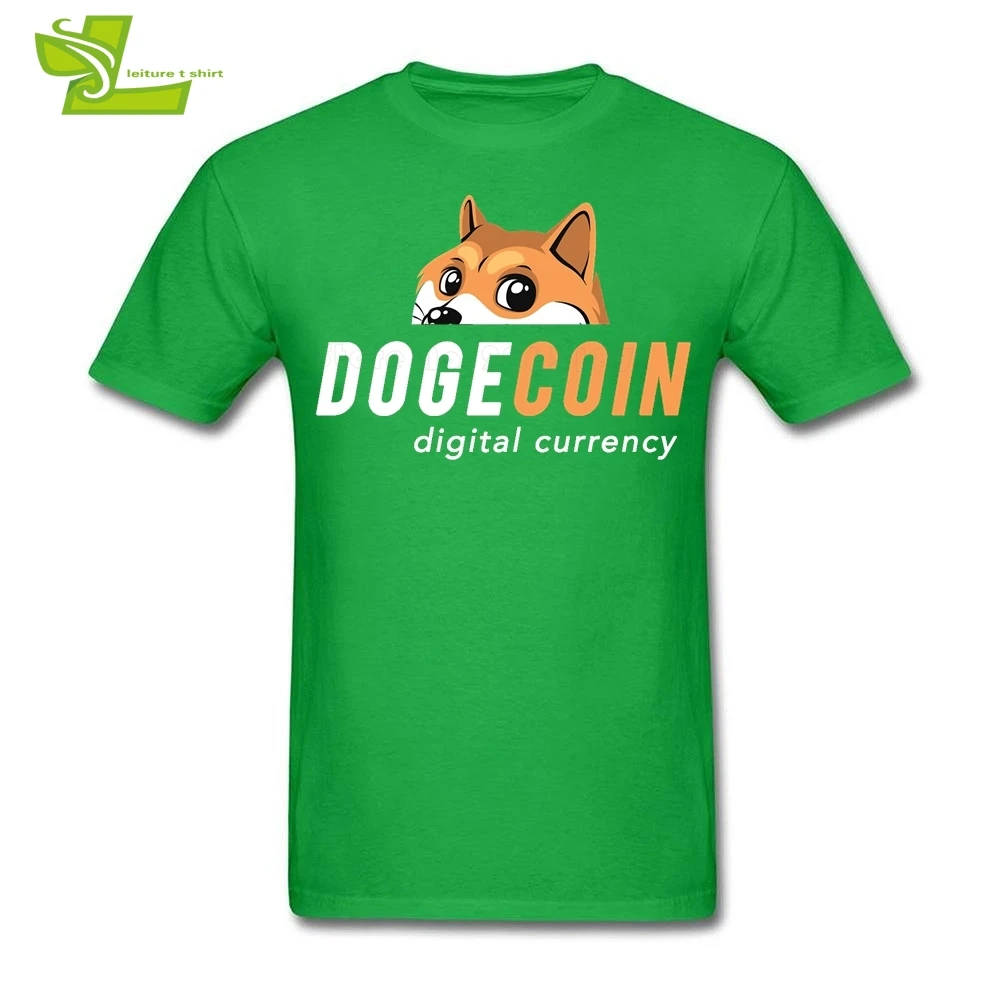 Футболка DOGECOIN для парней новейшие простые футболки отдыха изготовленные на