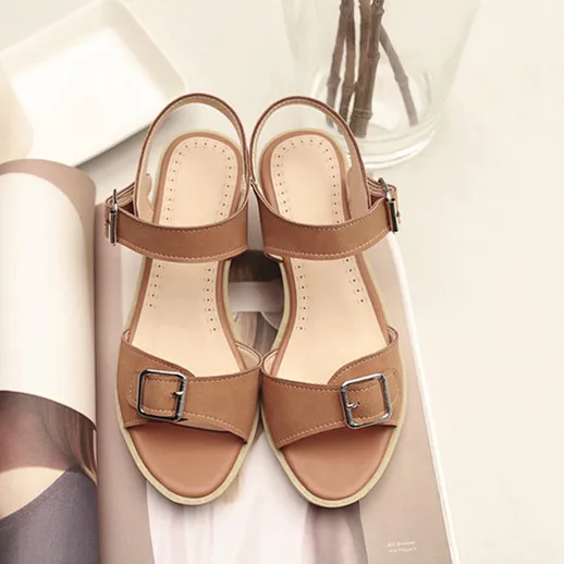 Сандалии женские на высоком каблуке босоножки с пряжкой туфли большой размер 9 10