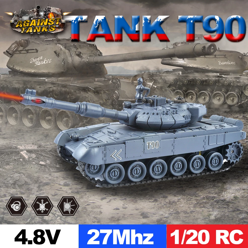 GizmoVine RC боевой танк пушки и Emmagee M2A Тигр пульт дистанционного управления Танк 9CH