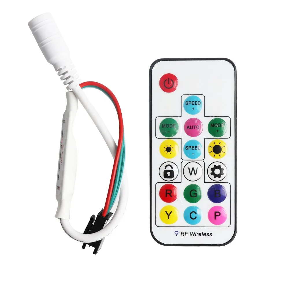 DC5 24V RGB Управление RF Беспроводной дистанционного диммер для WS2811 WS2812B Светодиодные