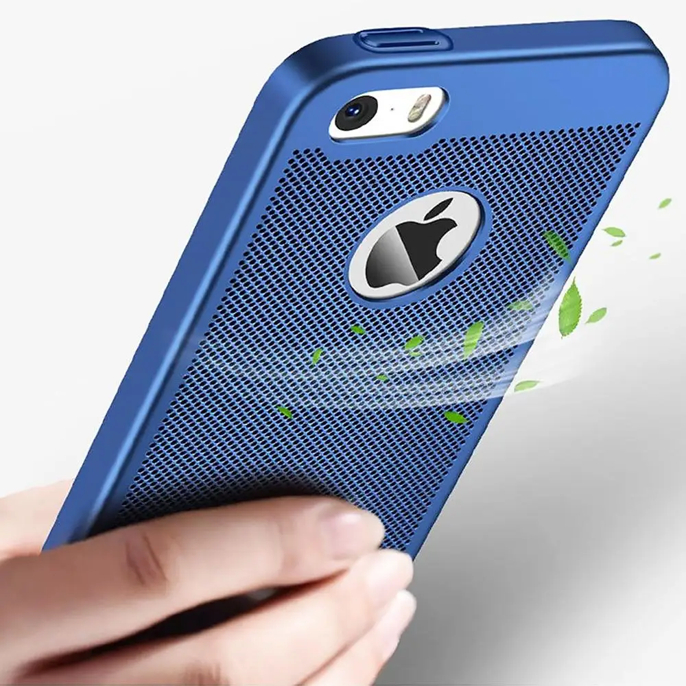 Ультра тонкий чехол для телефона для iPhone 5 5S полые чехлы с рассеиванием тепла Жесткий ПК для iPhone 6 6s 7 8 Plus X XR XS 11 Pro MAX чехол