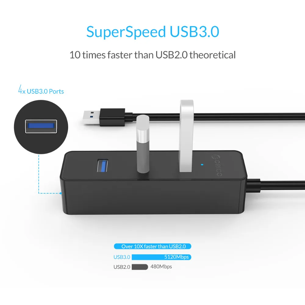 USB-Концентратор ORICO W5PH4 с портом USB 3 0 и поддержкой шины | Компьютеры офис
