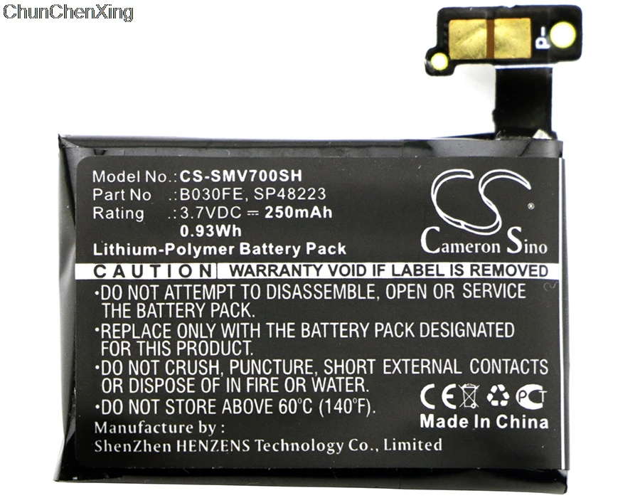 Cameron Sino аккумулятор 250 мАч B030FE GH43 03992A SP48223 для Samsung Gear 1 SM V700|Цифровые аккумуляторы| |