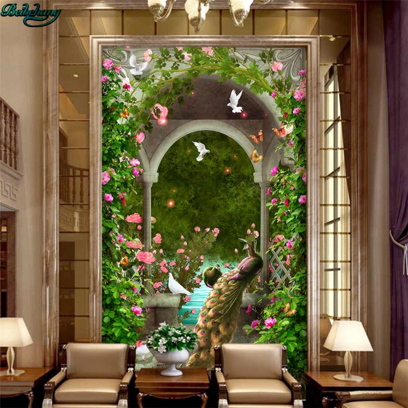 Большие пользовательские обои beibehang европейские пасторальные арки Орхидея