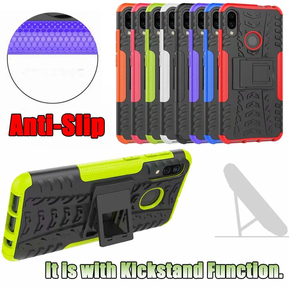 Luxury Heavy Duty Protection Armor Shockproof Phone Case Cover Rigid PC+Rugged Rubber Hybrid Kickstand For Huawei P10 P20 P30 | Мобильные