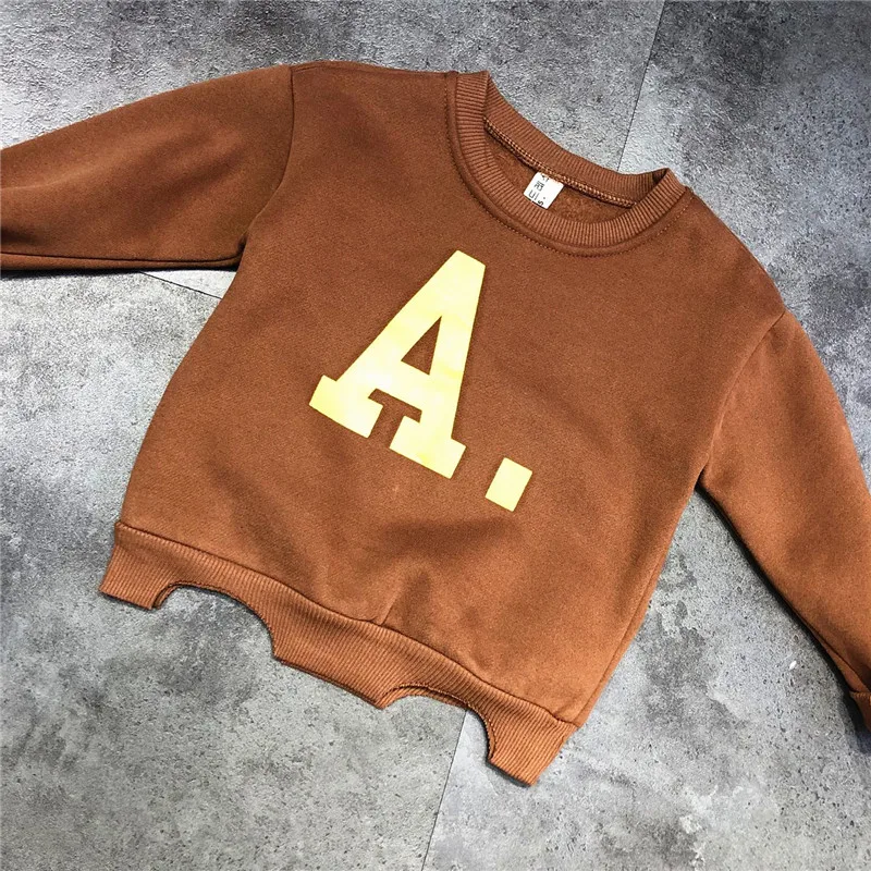 Winter Fall 2018 Boy's children's clothings sets Costume Letter Sweatshirt &ampBlack pants kids suits twinset 2pcs Hot Sale S8D310A |