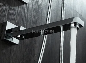 Бесплатная доставка, настенный скрытый Наполнитель из твердой латуни для ванны и душа