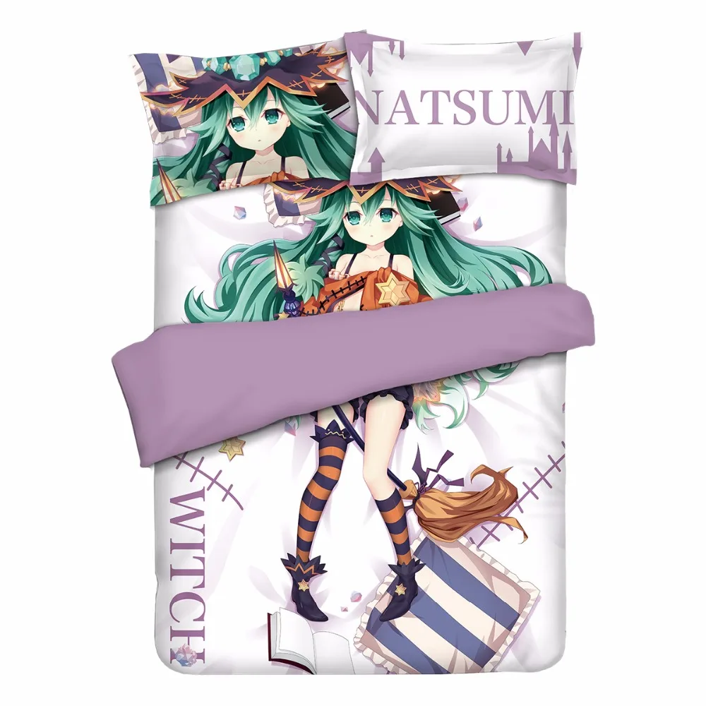 

DATE A LIVE Natsumi Anime Bedding Sheet Bedding Sets Bedcover Pillow Case 4PCS