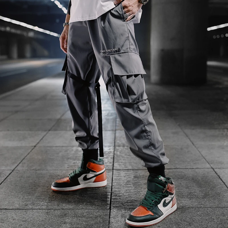 Брюки в стиле хип хоп мужские свободные брюки для бега с принтом уличные шаровары