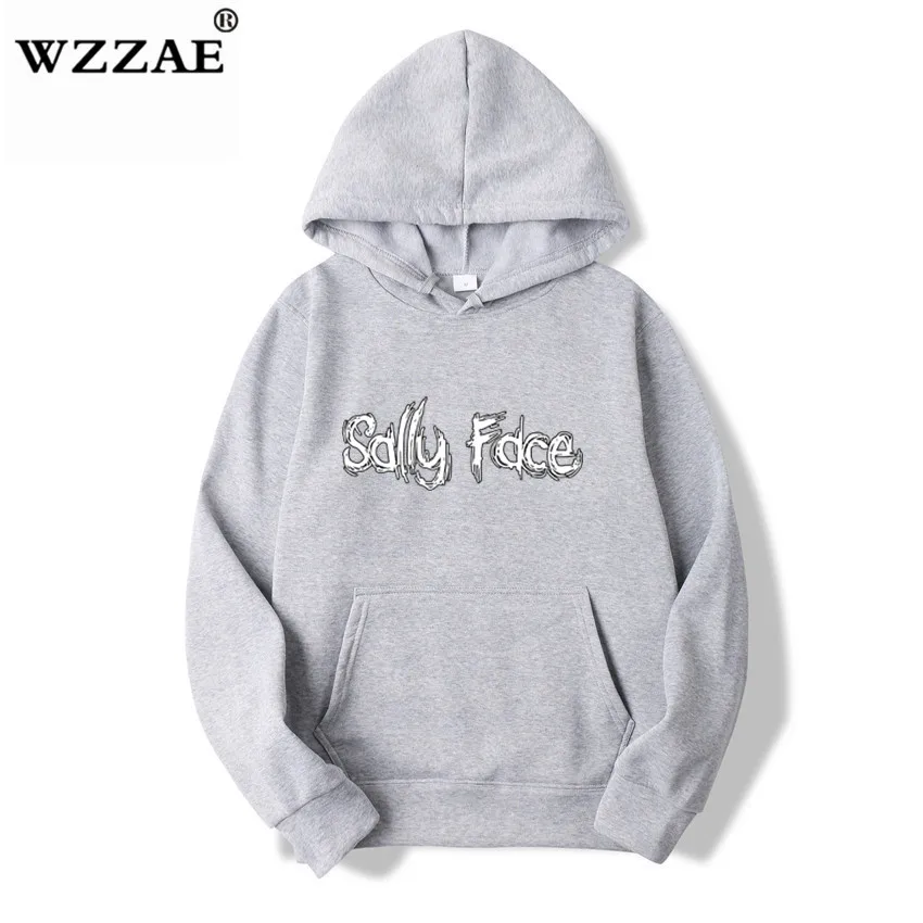 Зима горячая Распродажа Мужская Новая мода Sally Face косплей мужские толстовки Толстовка мужская Повседневная Толстовка японские свитшоты - Цвет: Light Gray