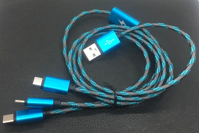 3 в 1 USB многофункциональная линия для зарядки мобильного телефона Быстрая