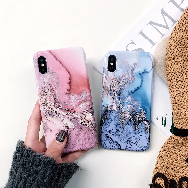 POBLU горячего тиснения IMD ТПУ Мягкая задняя крышка для телефона iPhone XR XS Max 6s 7 8 плюс
