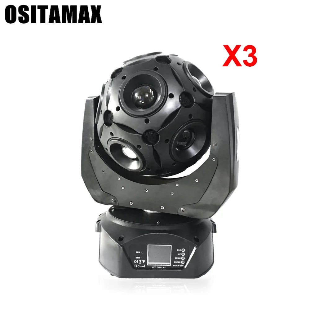 OSITAMAX 3 шт. СВЕТОДИОДНЫЙ футбольный луч 12x12 Вт RGBW 4в1 с DMX512 для клубного диско DJ бала