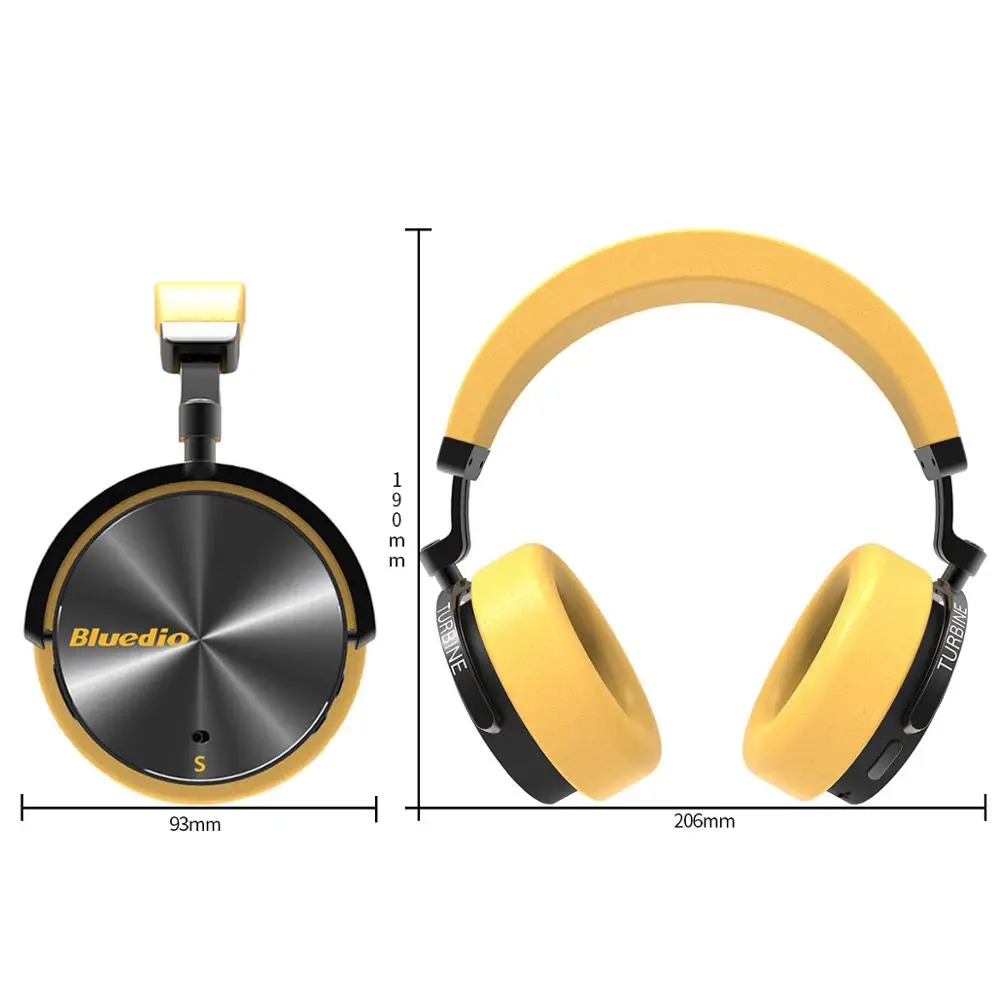 Беспроводные Bluetooth наушники Bluedio T5S портативная гарнитура с активным