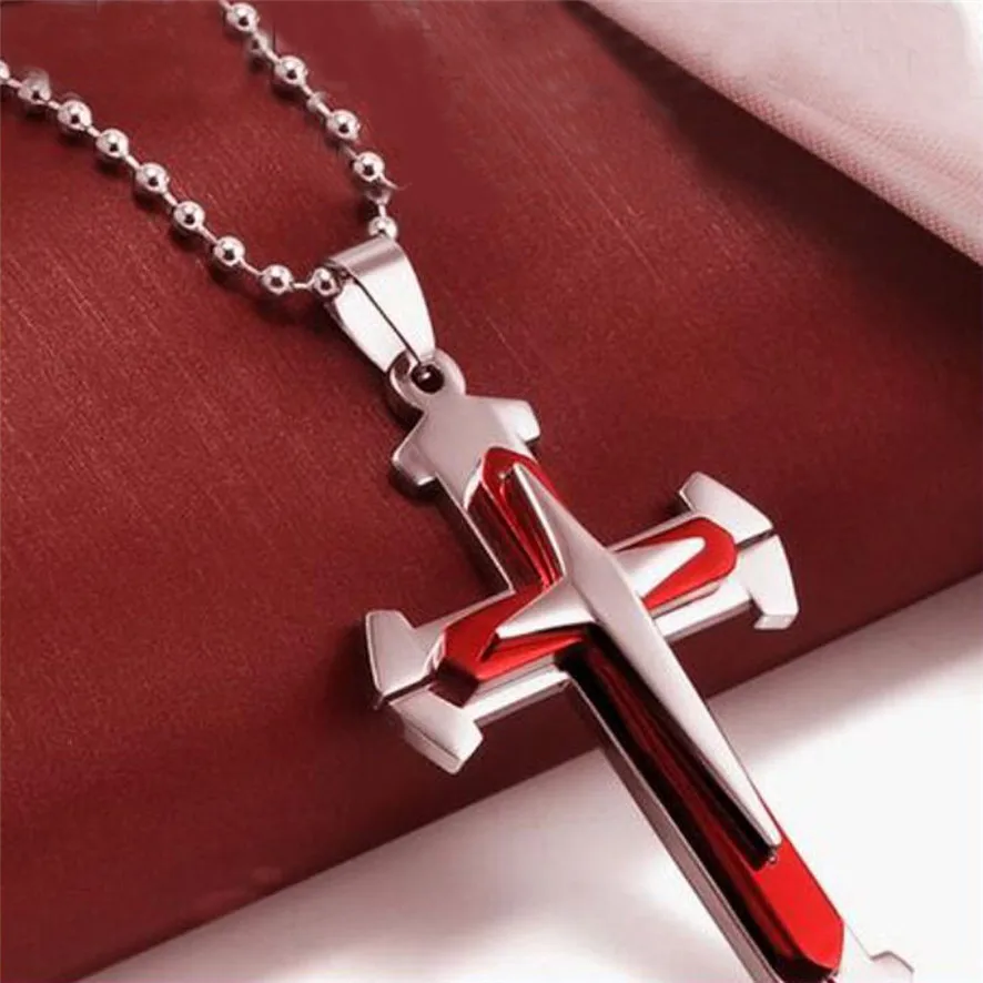 Ожерелье чокер унисекс из нержавеющей стали с кристаллами|necklace chain|cross pendantstainless