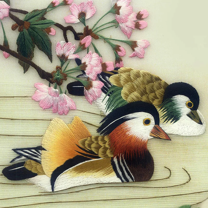 Вышивка Suzhou для начинающих ручная работа декоративная утка мандарин рисование
