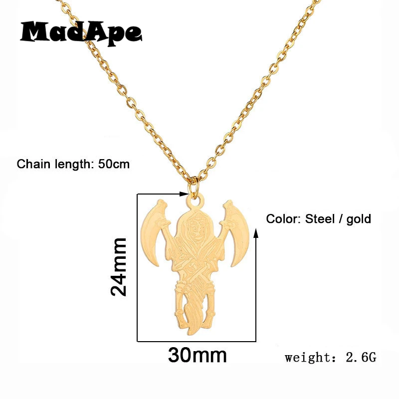 Женская цепочка MadApe из нержавеющей стали серебристого цвета золотистого
