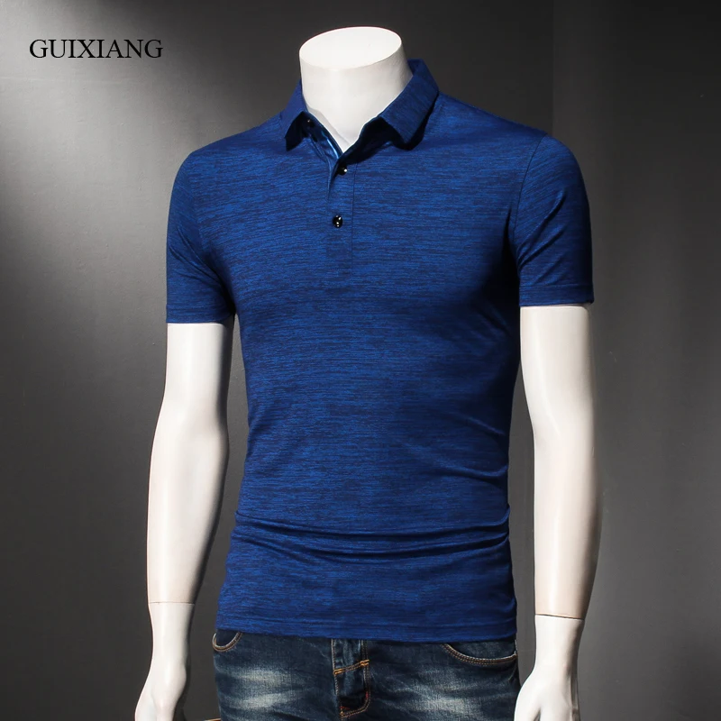 

GUIXIANG New arrival summer style men boutique leisure short sleeve Polo shirt high quality plus code business casual Polo shirt