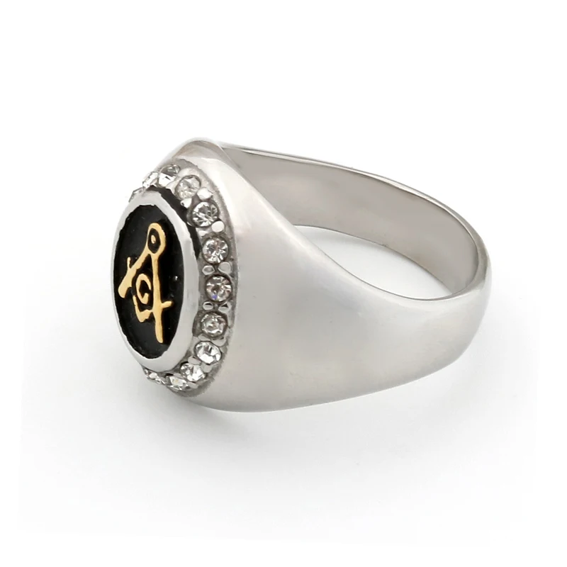 Священный Белый Новые Модные Mason Мужские кольца ювелирные изделия масонство