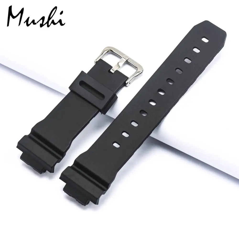 Silver Buckle Ремешок для наручных часов с оптическими зумом Casio 6900 серии 5600 серии DW-5600E DW-5700 человек, черное, ремешок с пряжкой ремешок на запястье браслет черный+ инструмент - Цвет ремешка: Silver Buckle