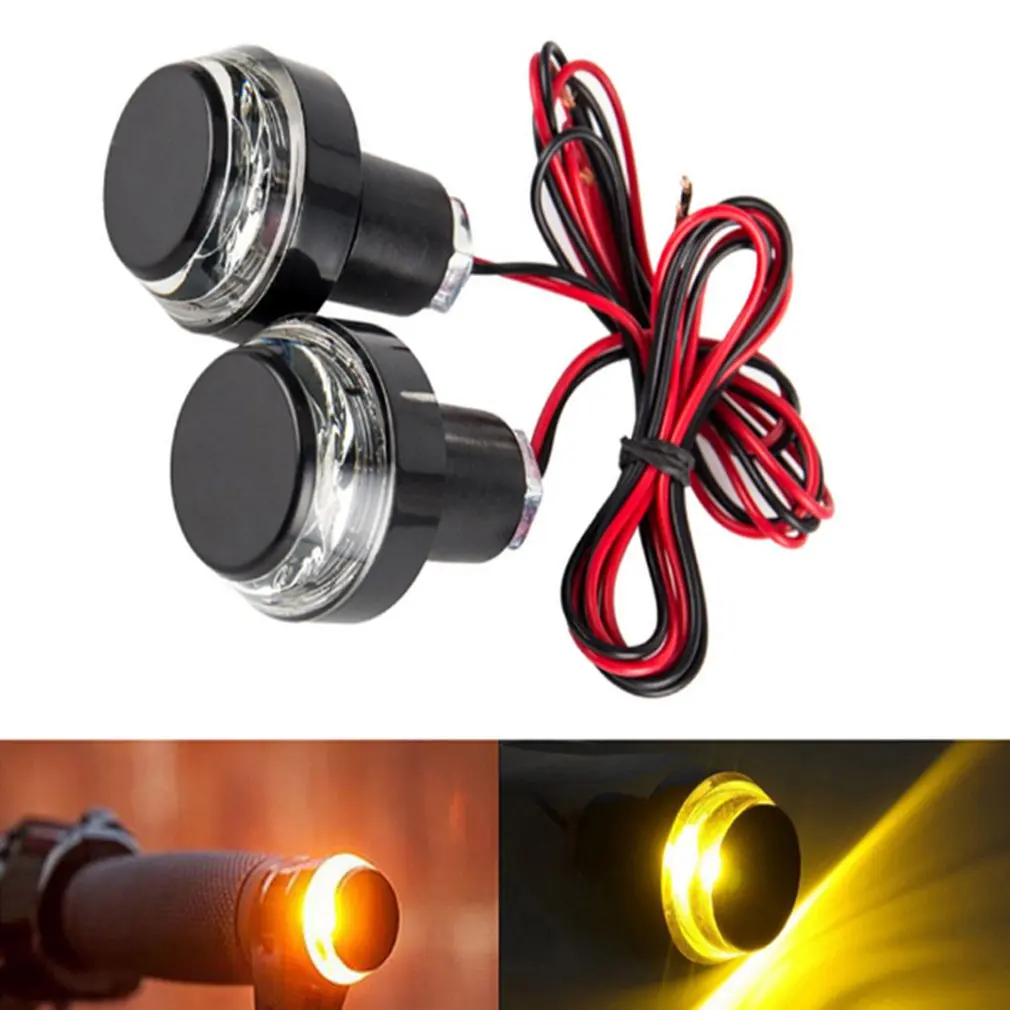 12V Светодиодный светильник с поворотным сигналом для мотоцикла рукоятка боковой