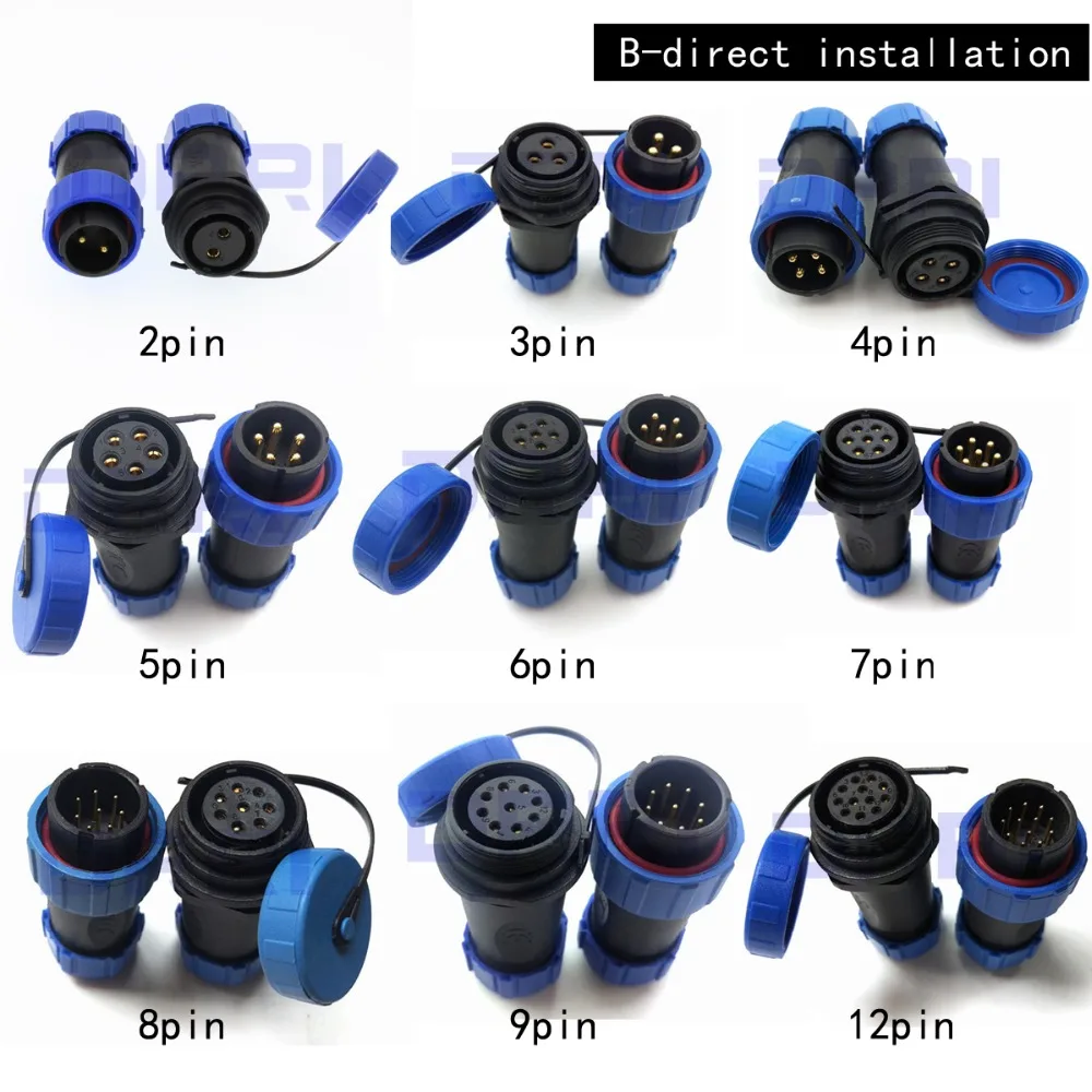 Водонепроницаемая розетка SP21 IP68 2 3 4 5 6 7 8 9 10 12 pin авиационный разъем|connector socket|plug