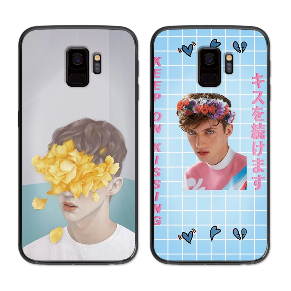 Cool and cute singerTroye Sivan for Samsung Galaxy A5 A6 A7 A8 A9 2017 2018 2019 Plus M10 M20 M30 Soft s black phone case | Мобильные