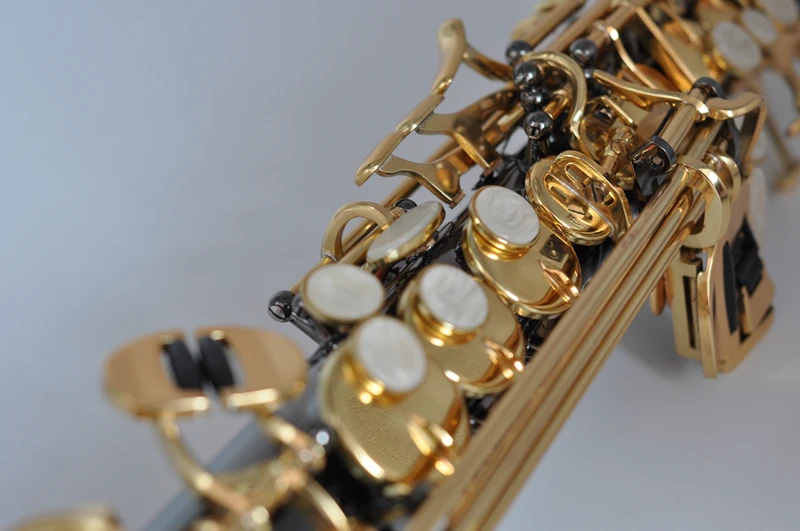 SevenAngel сопрано саксофон R54 прямой саксофон B плоский Saxofone профессиональные музыкальные инструменты черный никель золото Прямая поставка