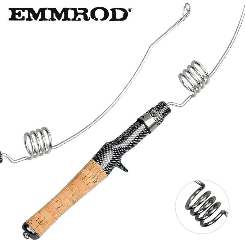 

EMMROD Bait Casting Fishing Rod 57cm 200g CorkWood Handle Stainless Steel Portable short Personality fishing rod MQ