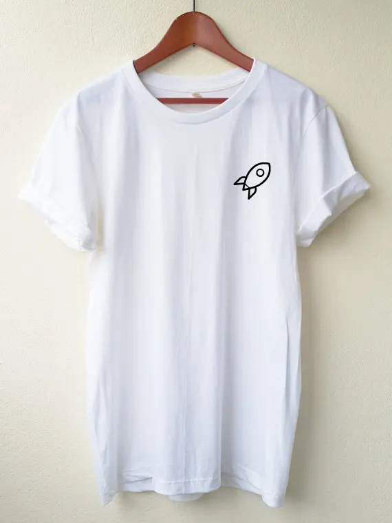 Модная футболка с вышивкой ракета хипстерская унисекс футболка|fashion t-shirt|t-shirt