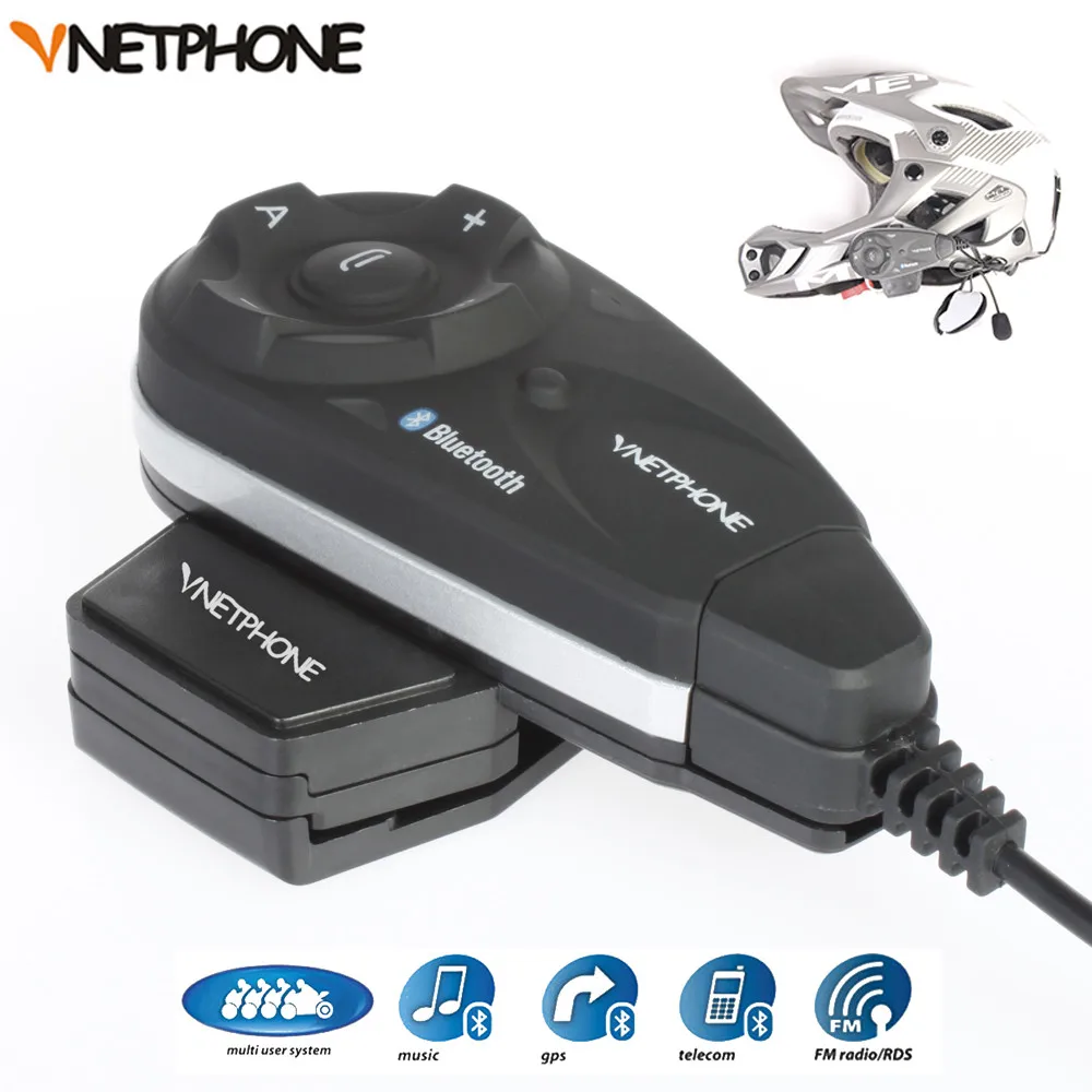 VNETPHONE V5 Интерком мотоциклетный шлем интерфон Bluetooth гарнитура 1200 м полная