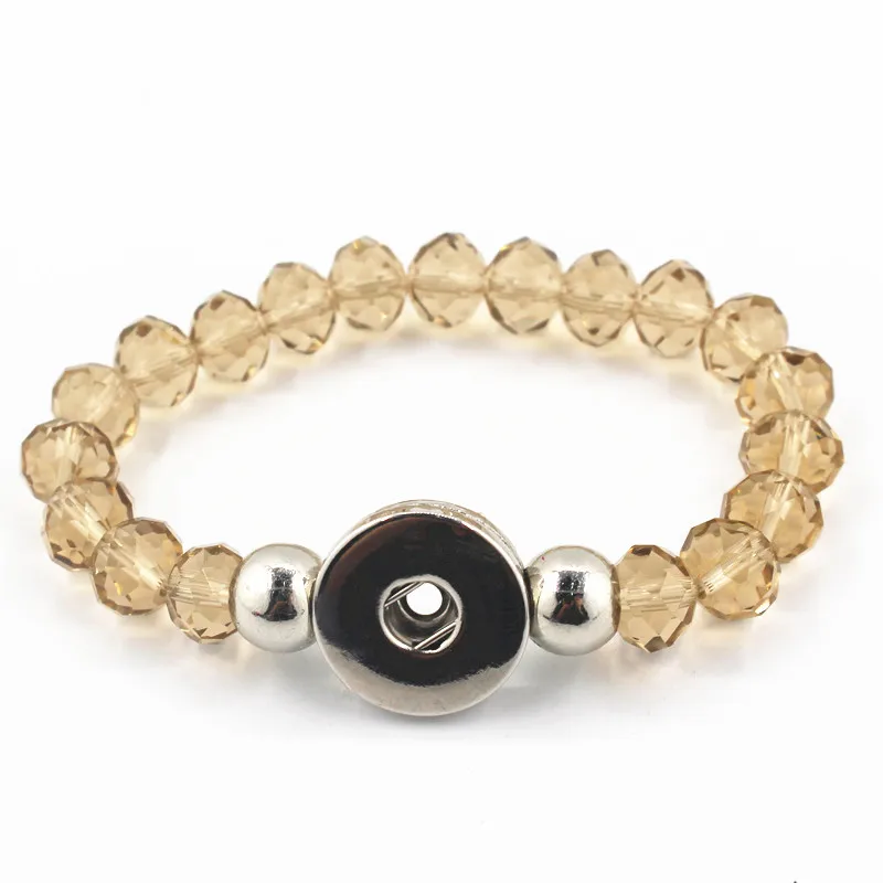 Новейший 1 шт DIY Кристальные эластичные защелки кнопки браслет подходит 18 мм