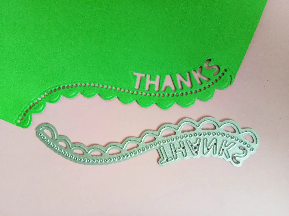 Thanks word Border Metal Cutting Dies Stencil For DIY Scrapbooking Album Cards Decoration Embossing Folder Die Cutter Template | Дом и сад