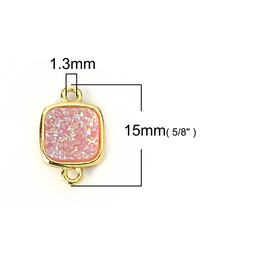 DoreenBeads медные и Синтетические кварцевые друзы/хомуты соединители прямоугольные