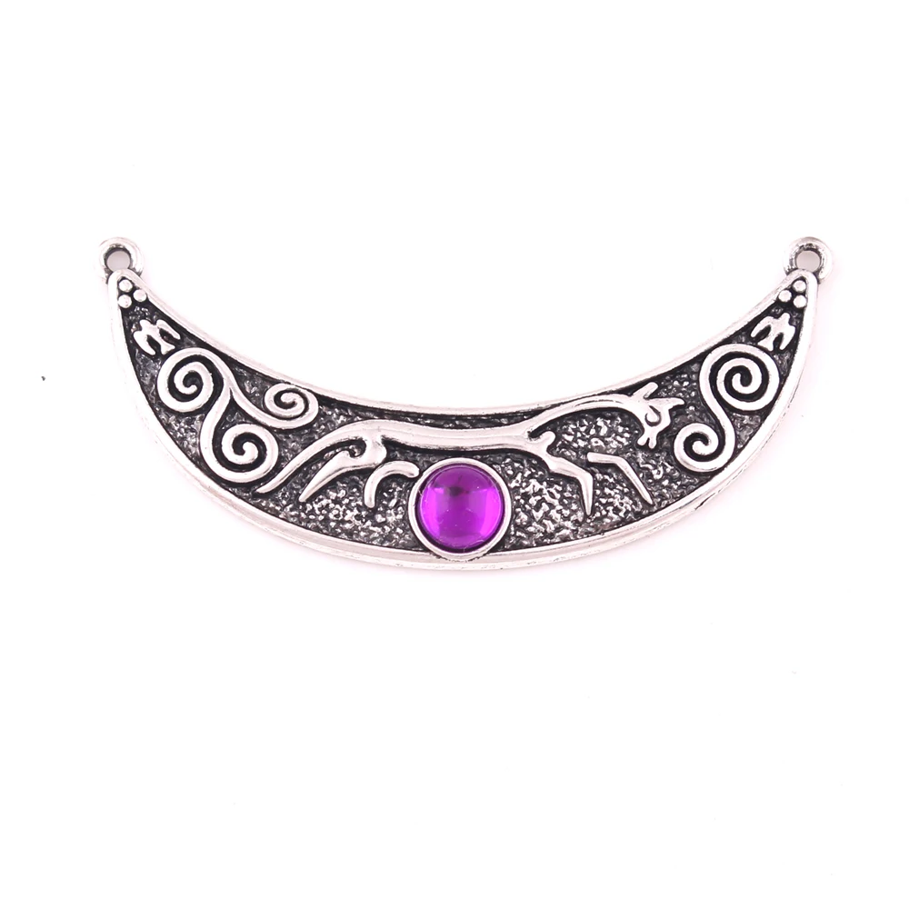 Нордический амулет модный серебряный шарм Rhiannon Epona лунный камень viking charm |