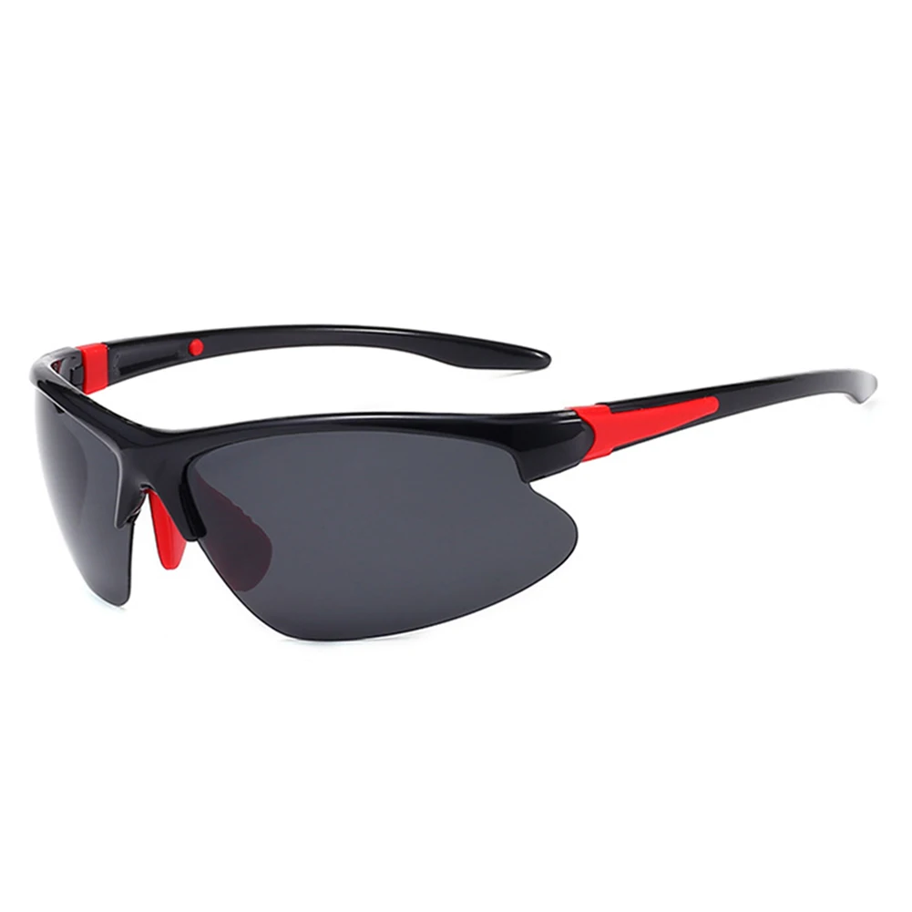 Black gray Men Polarized Glasses Ultralight Windproof UV Protective Fishing Cycling Sport Sunglasses MC889 - Color: Black gray