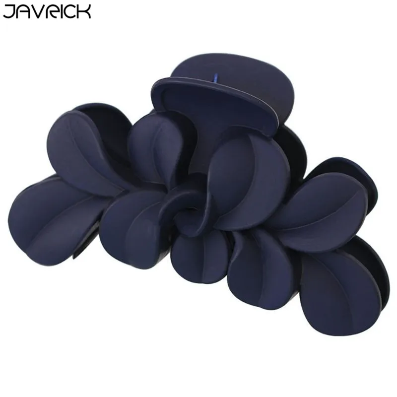 13cm Frosted Resin Hair Claw Clips Womens Large Twist Leaves Shaped Banana Jaw Ponytail Clamp Non-Slip Styling Spring Barrettes |