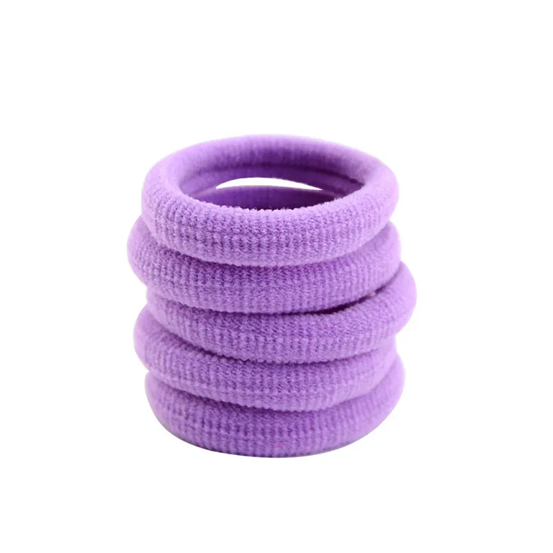 5 Purple 20 шт./лот, Высококачественные эластичные ленты для волос, милые аксессуары для волос для девочек, детская цветная эластичная резинка, повязка для волос, головной убор - Цвет: 5 Purple