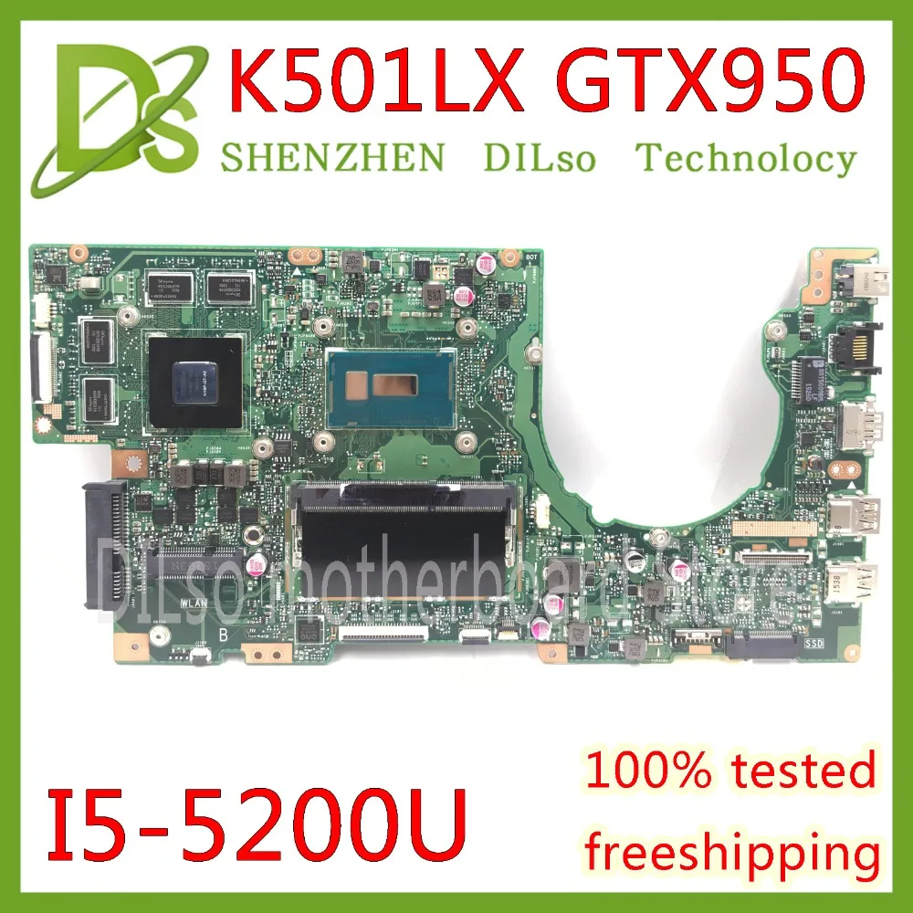 KEFU K501LX для ASUS K501LN K501LB A501L K501L V505L материнская плата I5-5200U 4G RAM GTX950 видеокарты |