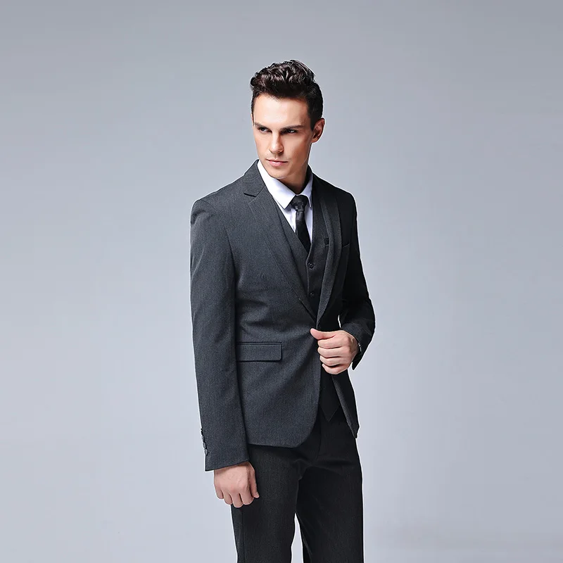 Модный мужской костюм из 3 предметов осенне зимний роскошный брендовый