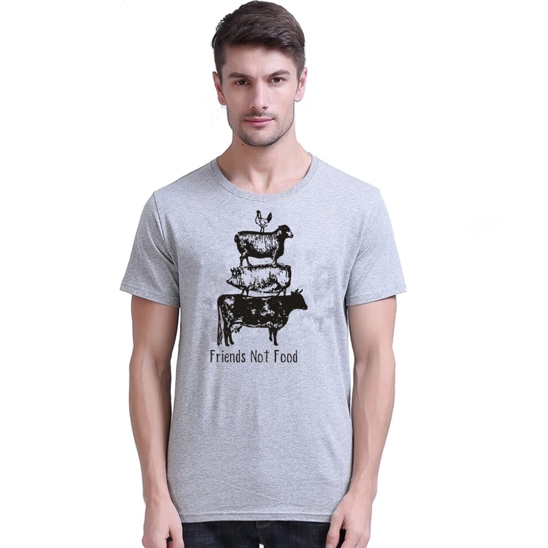 Showtly Vegan футболка Friends Not Food вегетарианский веганский Топ Herbivore Save Animals Gifts for Boyfriend Tee