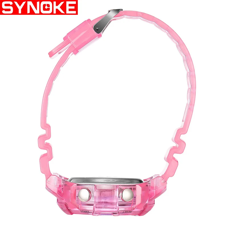 SYNOKE модные резиновые цифровые детские часы спортивные светодиодные для