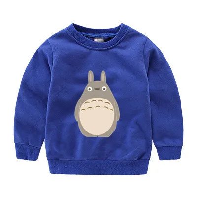 Синий От 2 до 12 лет Totoro/Детский свитер Милая осенняя одежда для малышей Топы для мальчиков и девочек, свитер 06 - Цвет: Синий