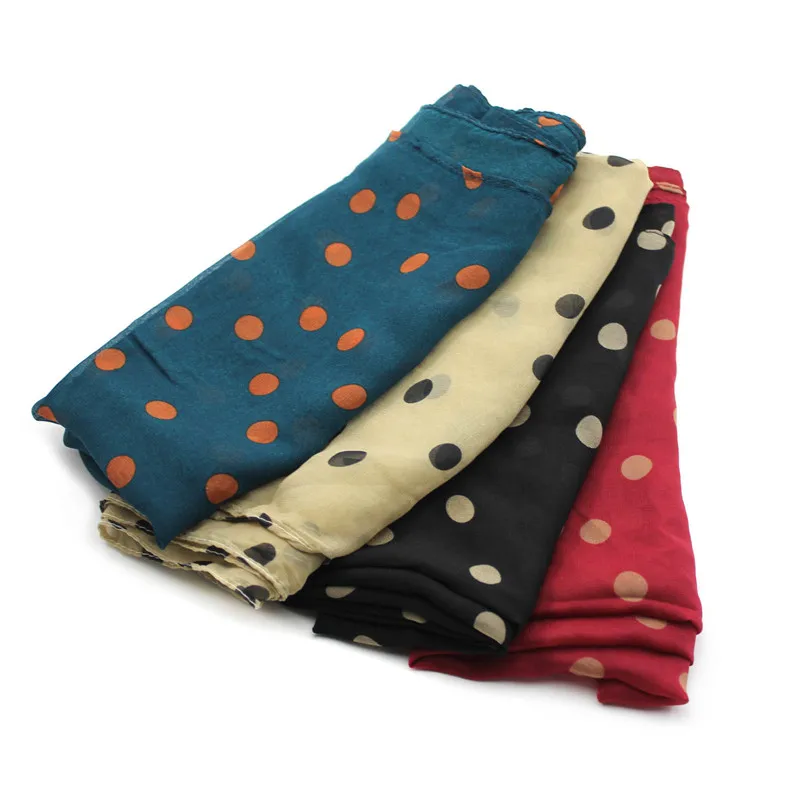 Женская шифоновая шаль в горошек|chiffon wrap|scarf chiffonshawl scarf |