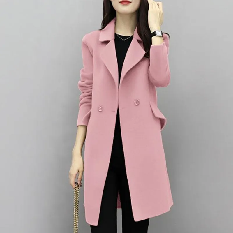 Фото Горячее предложение 2019 Новое Женское шерстяное пальто Высококачественная