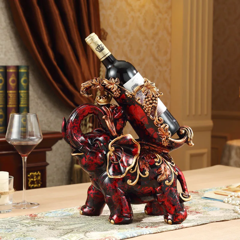 

Creative wine rack Southeast Asian style elephant wishful wine rack Wedding gift ornaments home decoration accessories